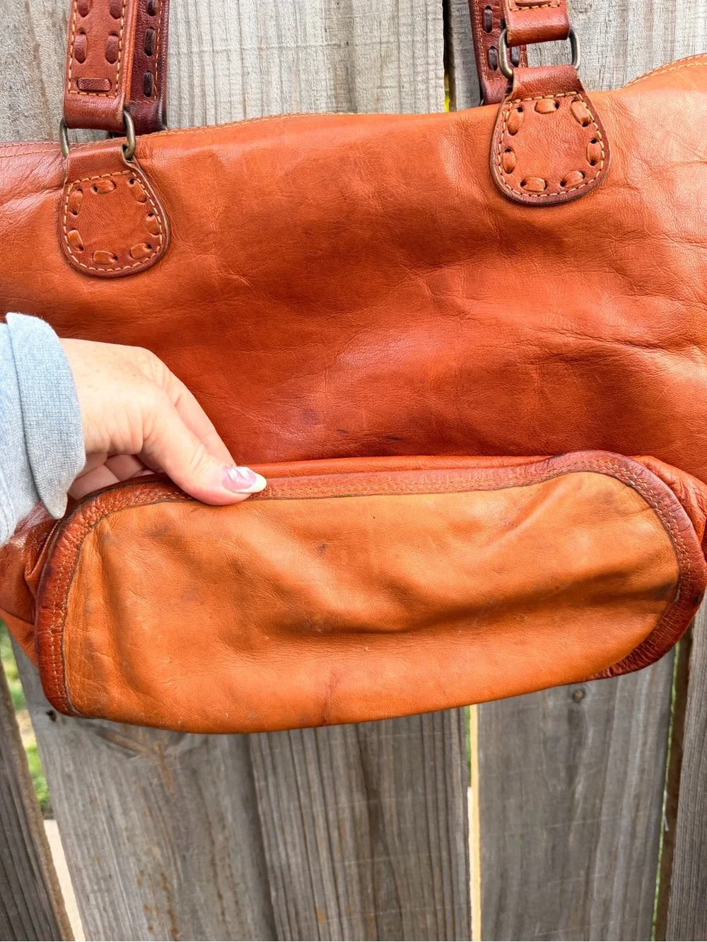 Noonday Collection Cognac Brown Leather Tote